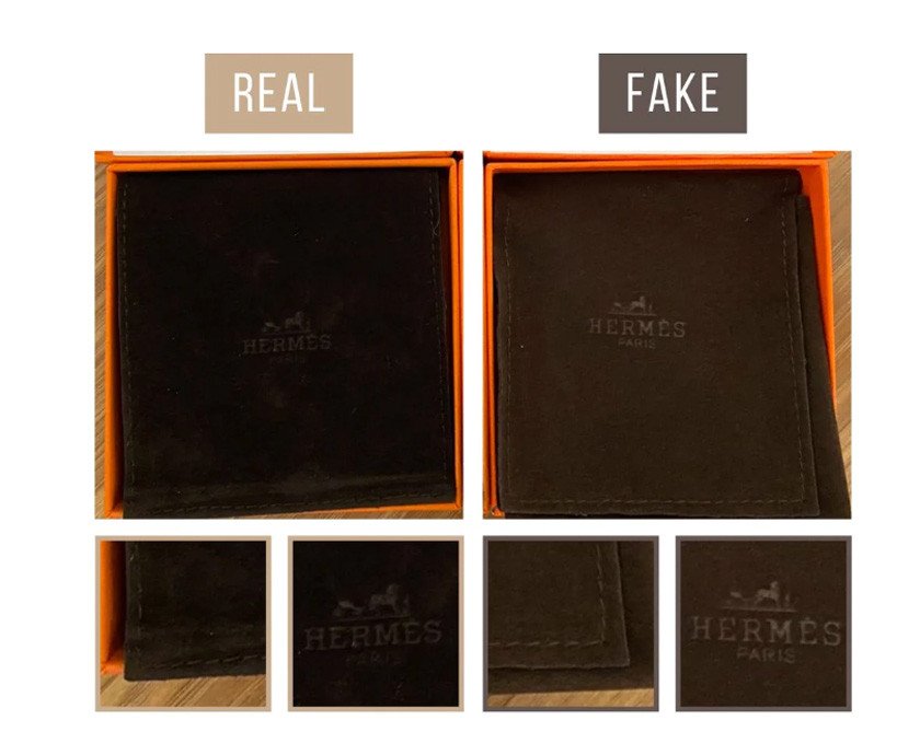 Bên trong hộp đựng vòng tay Hermes Clic H