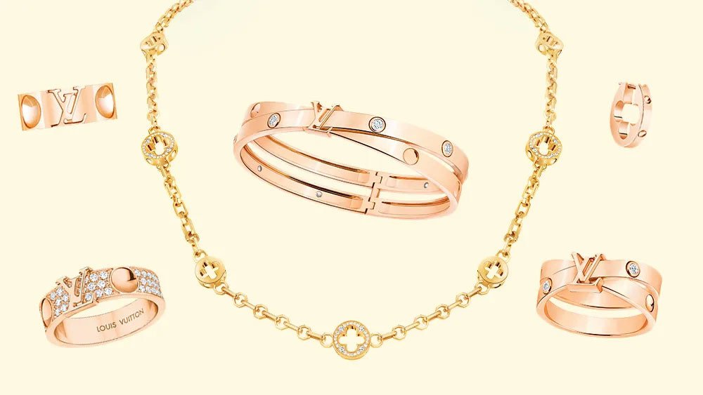 Chi tiết lắc tay Louis Vuitton chính hãng màu vàng hồng sang trọng