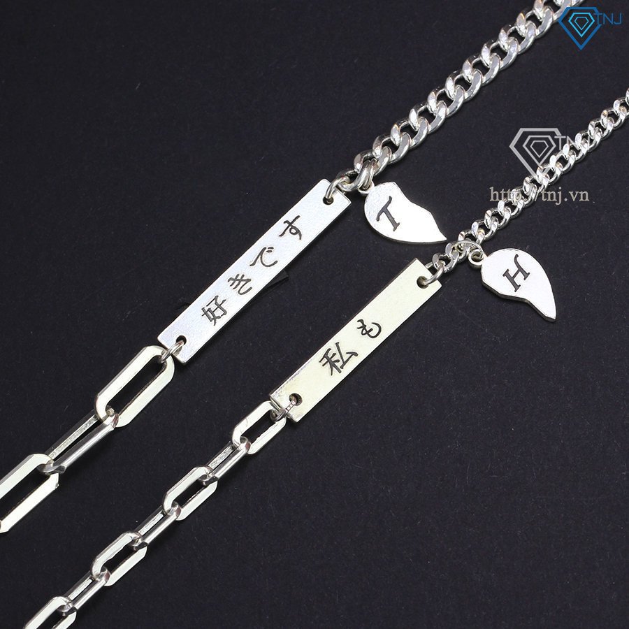 Chi tiết thiết kế vòng tay bạc 925, phù hợp làm vòng tay tình bạn 3 người