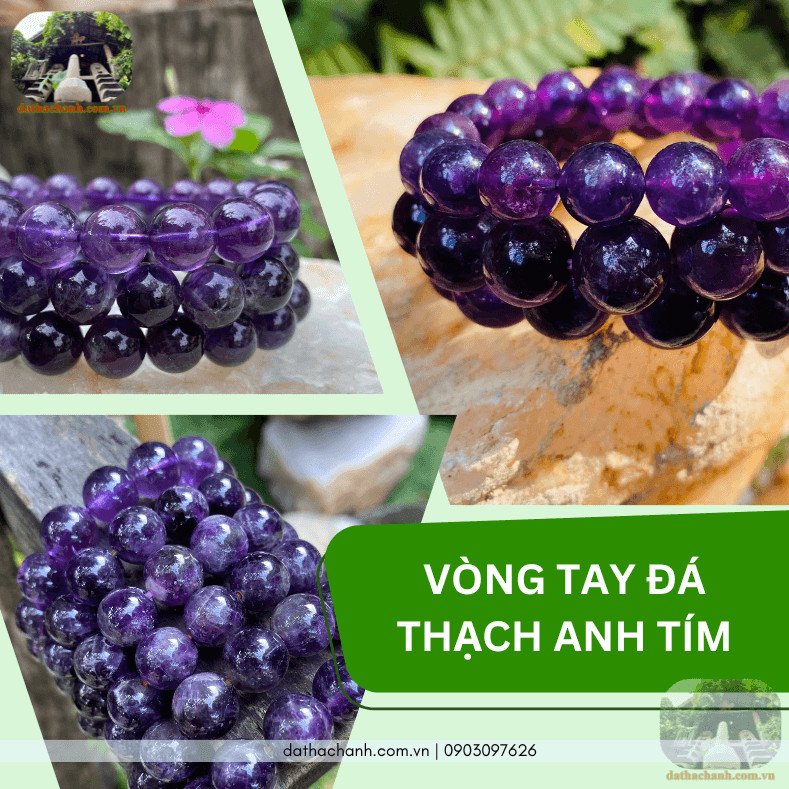 Công dụng của vòng tay thạch anh tím nguyên khối