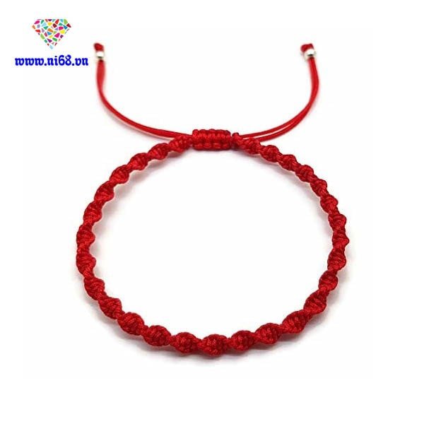 Dây tết vòng tay macrame tinh tế, phối hợp charm đá