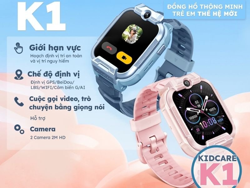 Đồng hồ định vị trẻ em KidCare K1 đa năng
