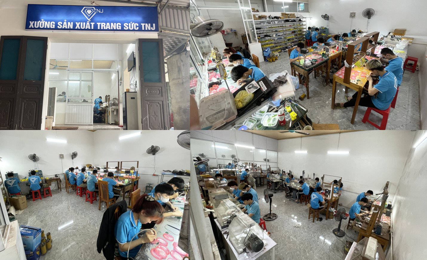 Kiểm tra chất lượng tỉ mỉ từng chi tiết của vòng tay Cuban bạc