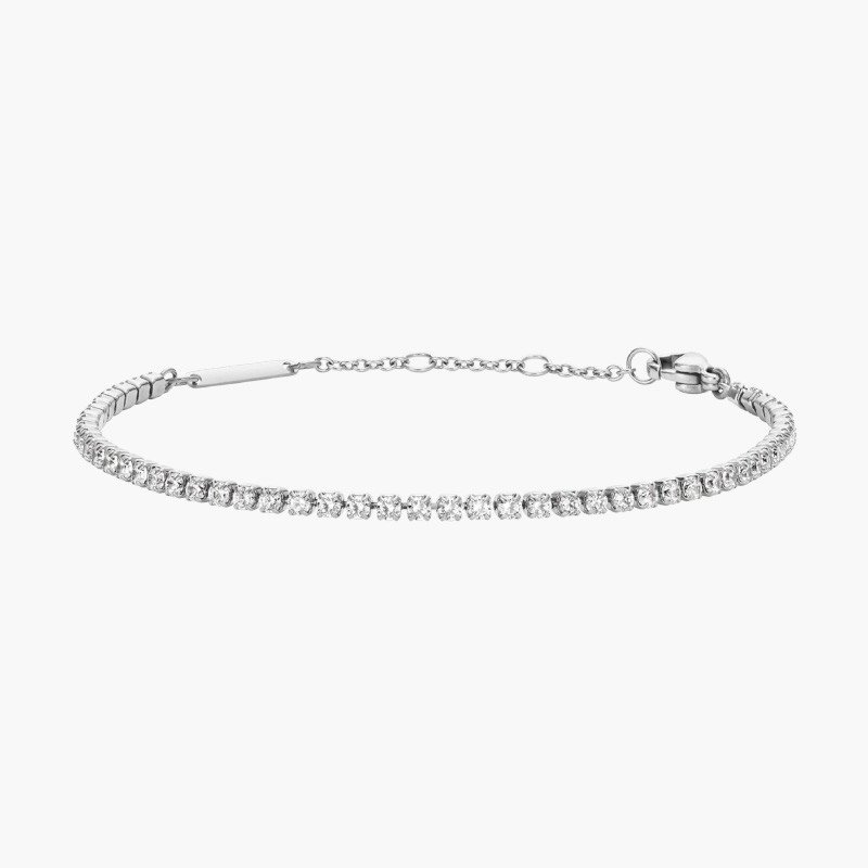 Lắc tay Daniel Wellington Tennis Bracelet màu bạc với những viên đá lấp lánh