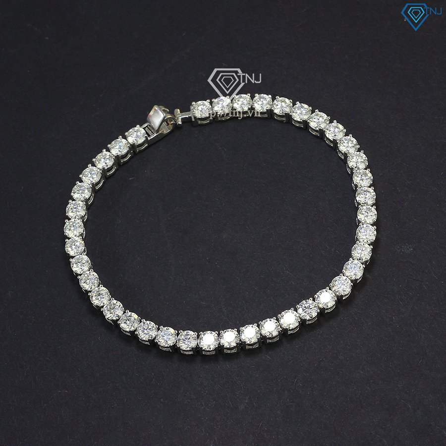Lắc tay moissanite nam với thiết kế dây nối tinh tế