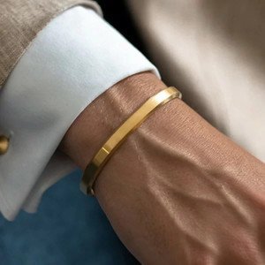 Lắc tay nam vàng 24k 5 chỉ trơn cổ điển