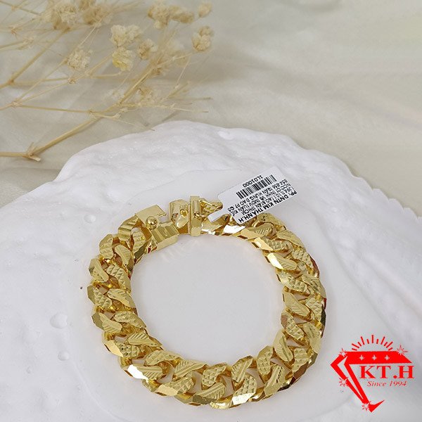 Lắc tay nam vàng 610 mắc xích bản lớn