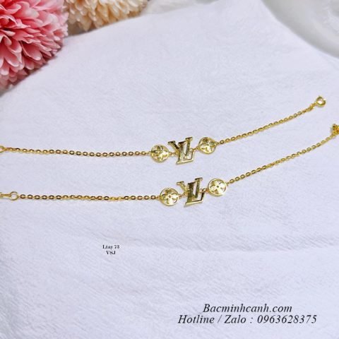 Lắc tay nữ LV vàng 10K với thiết kế monogram