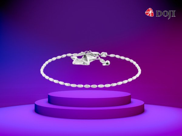 lắc tay vàng 18k đính charm ngôi sao hy vọng