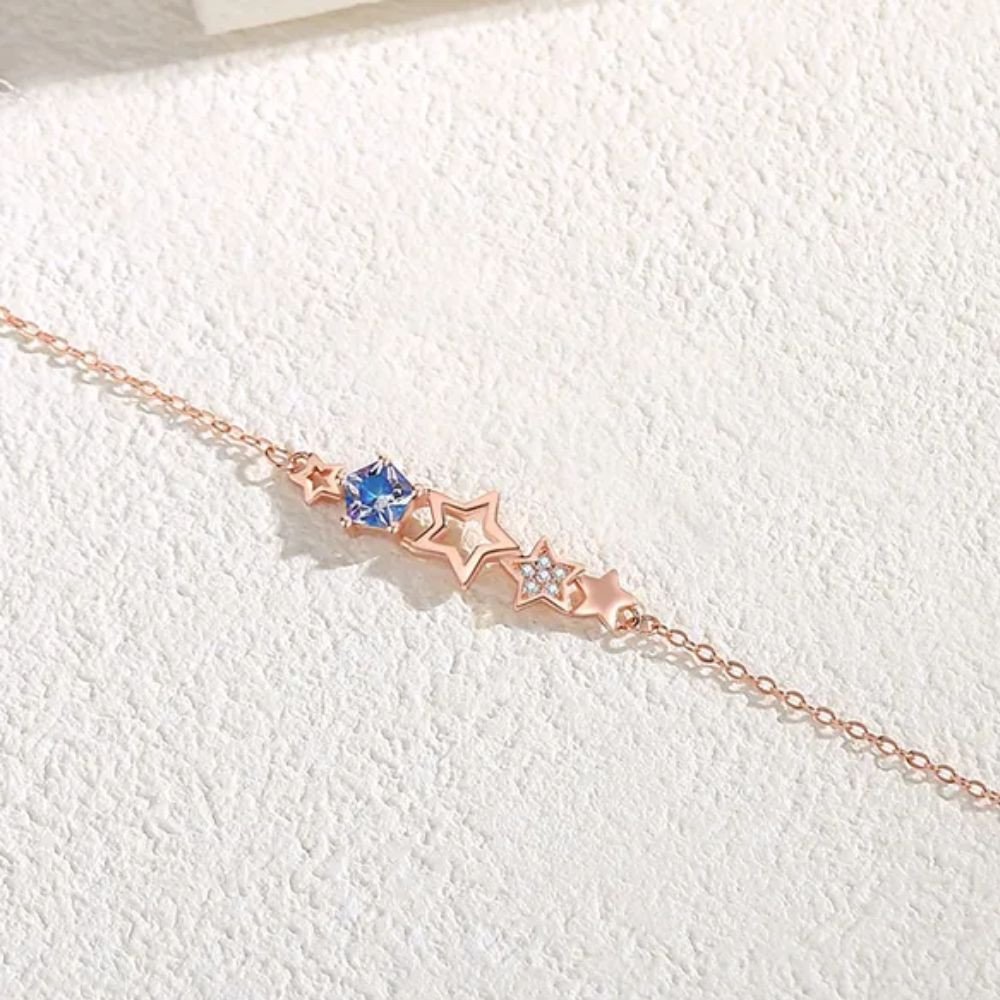 Lắc tay vàng dưới 1 triệu với charm ngôi sao 5 cánh tinh xảo