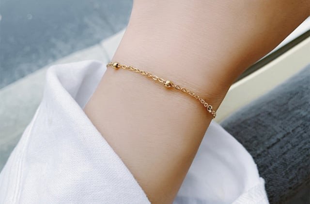 Lắc tay vàng dưới 2 triệu dây đơn thanh lịch