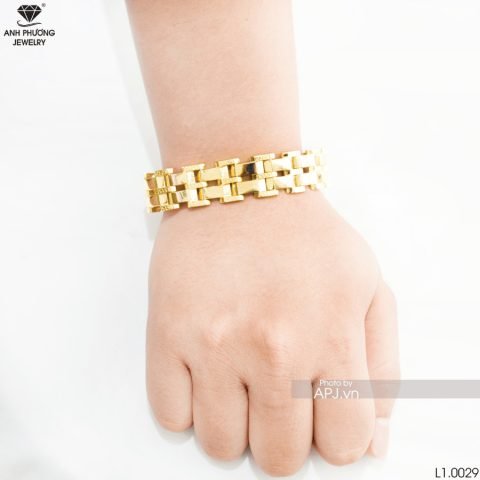 Lắc tay vàng nam 18K giá 5 triệu, thiết kế sang trọng, phù hợp mọi phong cách
