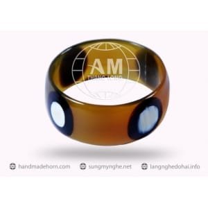 Mẫu vòng tay sừng trâu thiết kế hạt đơn giản