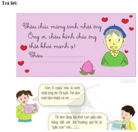 Tấm thiệp với lời chúc ý nghĩa, là món quà thể hiện vòng tay yêu thương dành tặng ông bà