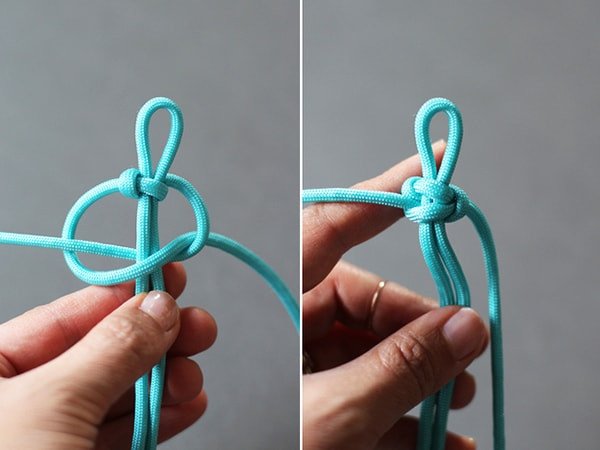 Thắt nút kép bước 5