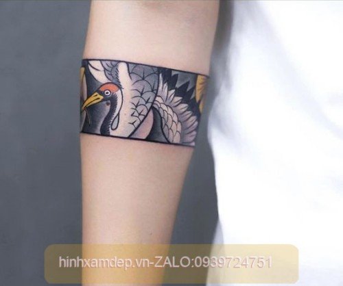 Thiết kế hình xăm vòng tay Nhật cổ nam tính và mạnh mẽ