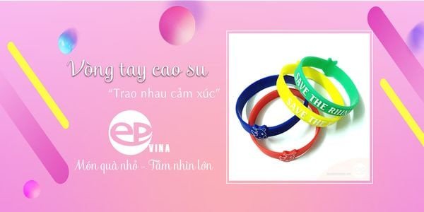 Vòng tay cao su in logo thương hiệu làm quà tặng sự kiện