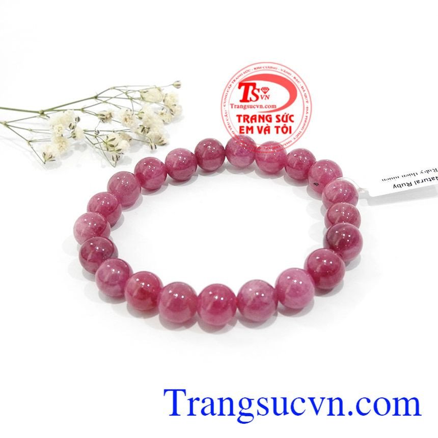 Vòng tay đá ruby hồng tuyệt đẹp, món quà ý nghĩa dành tặng người thân yêu