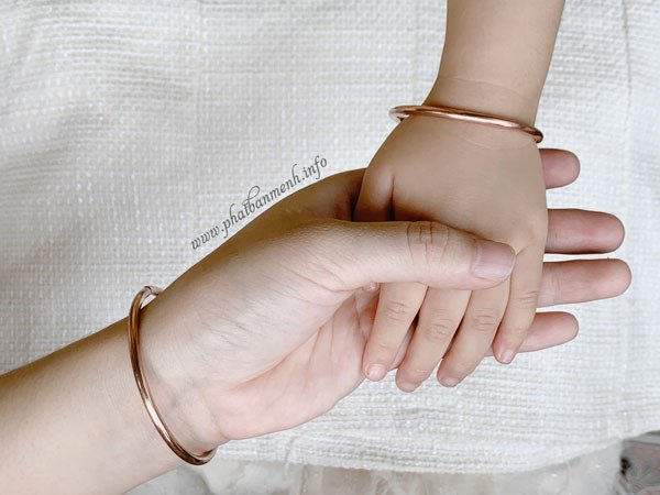 Vòng tay đồng thau 3 li dành cho nữ và trẻ em, mẫu mã tinh tế
