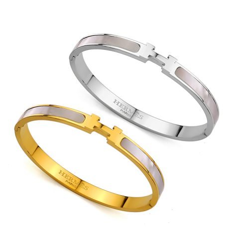 Vòng tay Hermes nữ chữ H màu vàng tinh tế