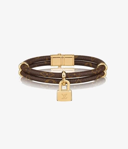 Vòng tay Louis Vuitton rep 1 1 chất liệu da cao cấp với họa tiết monogram