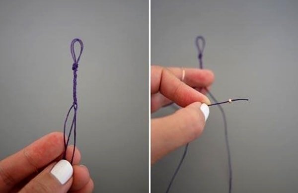 Vòng tay tết rít phối hạt bước 3