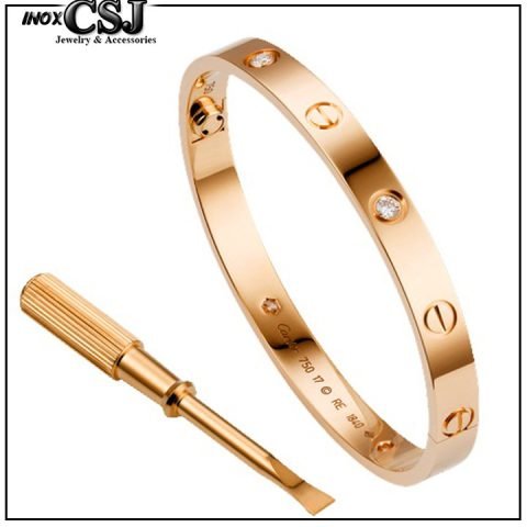 Vòng tay titan Cartier màu hồng đẹp giá rẻ