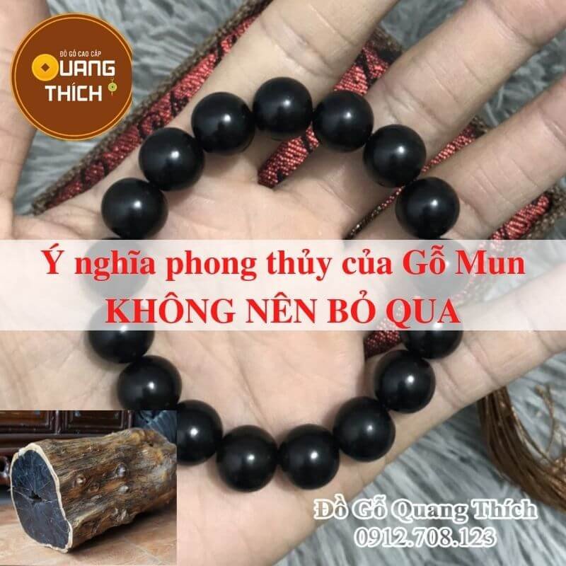 Biểu tượng phong thủy gắn liền với ý nghĩa của vòng tay gỗ mun, mang lại may mắn và sức khỏe