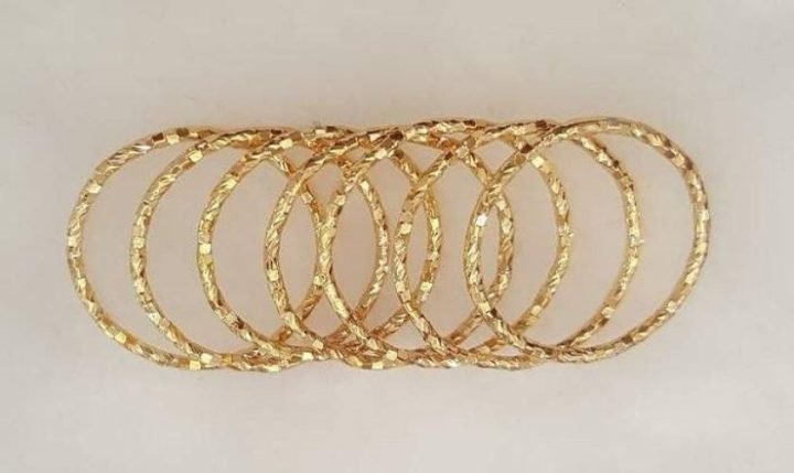 Bộ vòng tay vàng 18k Ximen truyền thống