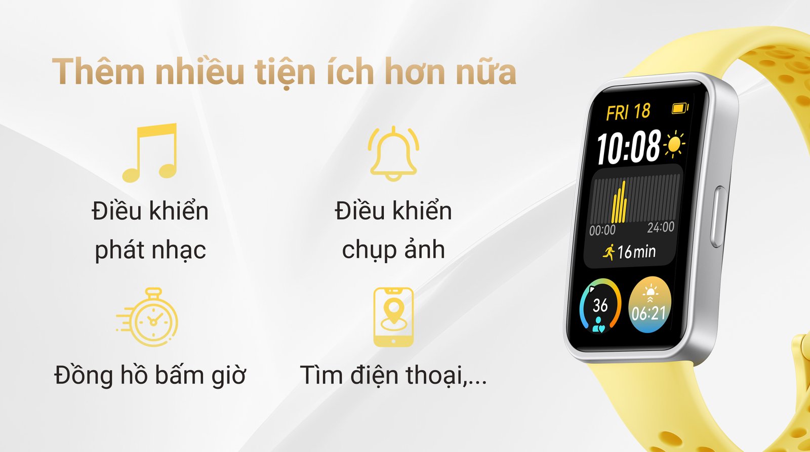 Các tiện ích thông minh phong phú trên vòng tay thông minh Honor Band 9
