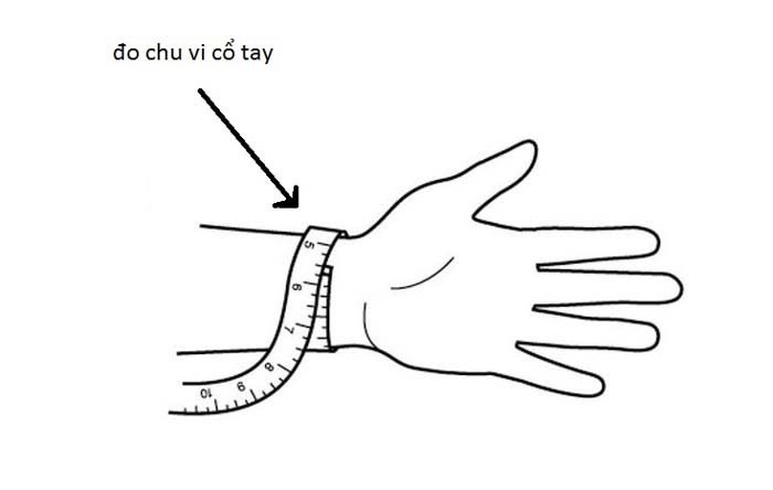 Cách đo chu vi cổ tay để chọn bảng size vòng tay quốc tế