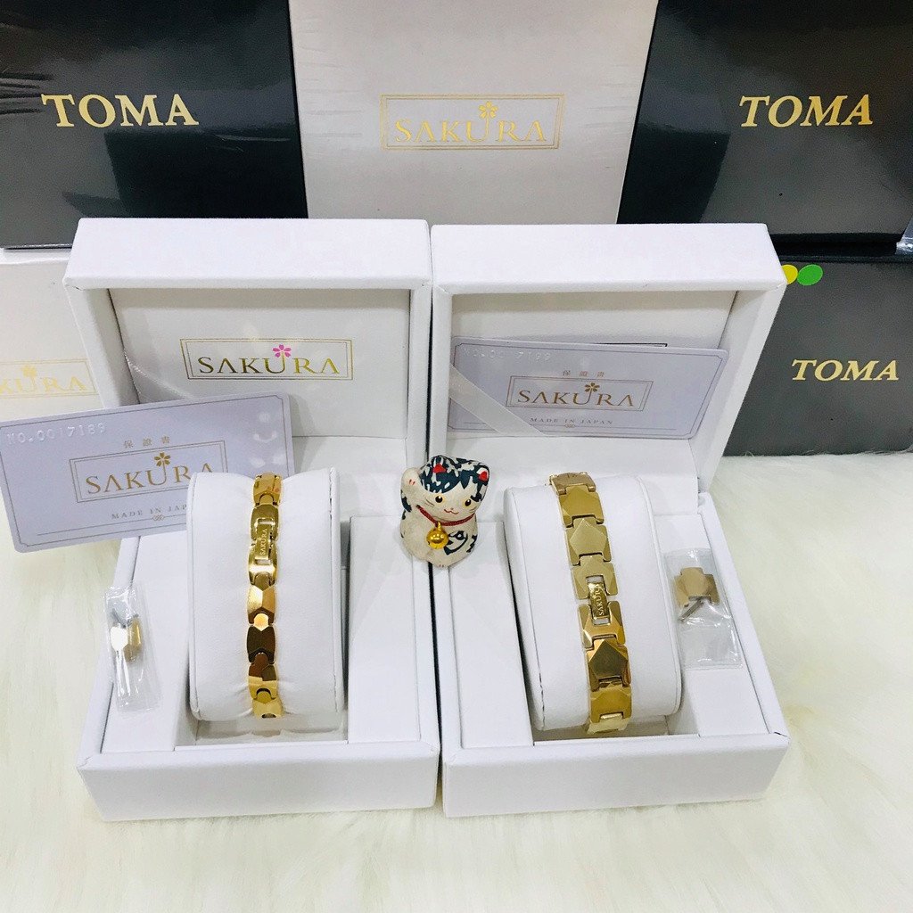 Cấu tạo chi tiết vòng tay huyết áp Sakura với đá từ tính Germanium
