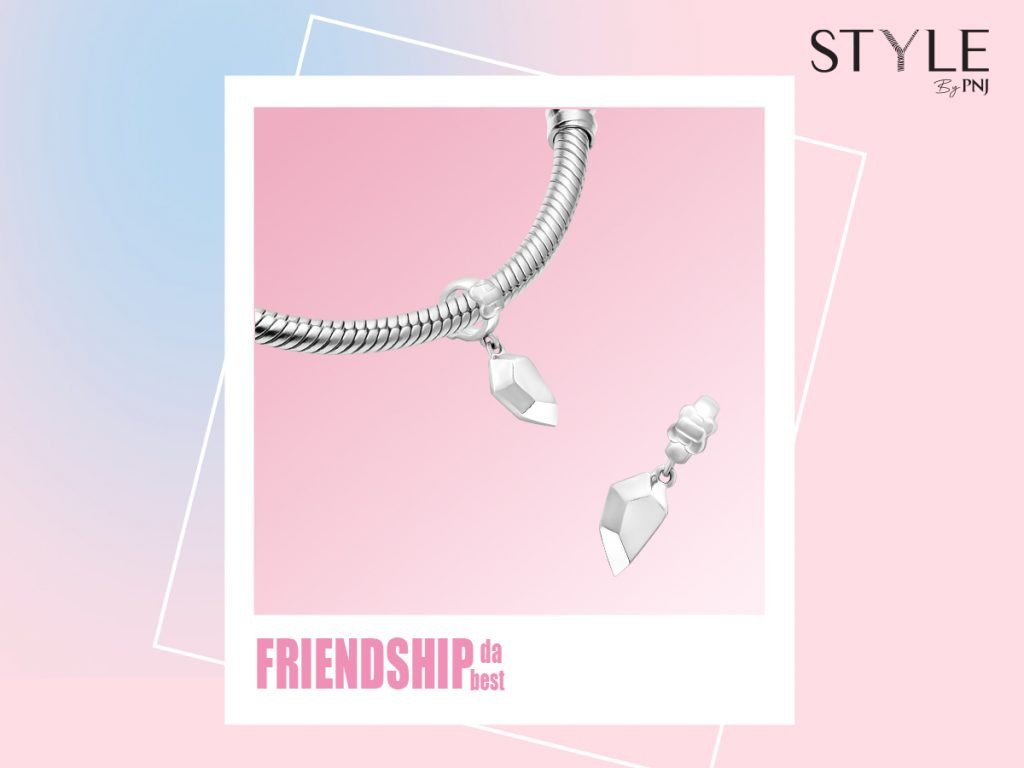 Charm nửa trái tim dành cho vòng tay tình bạn 6 người, tượng trưng sự gắn kết