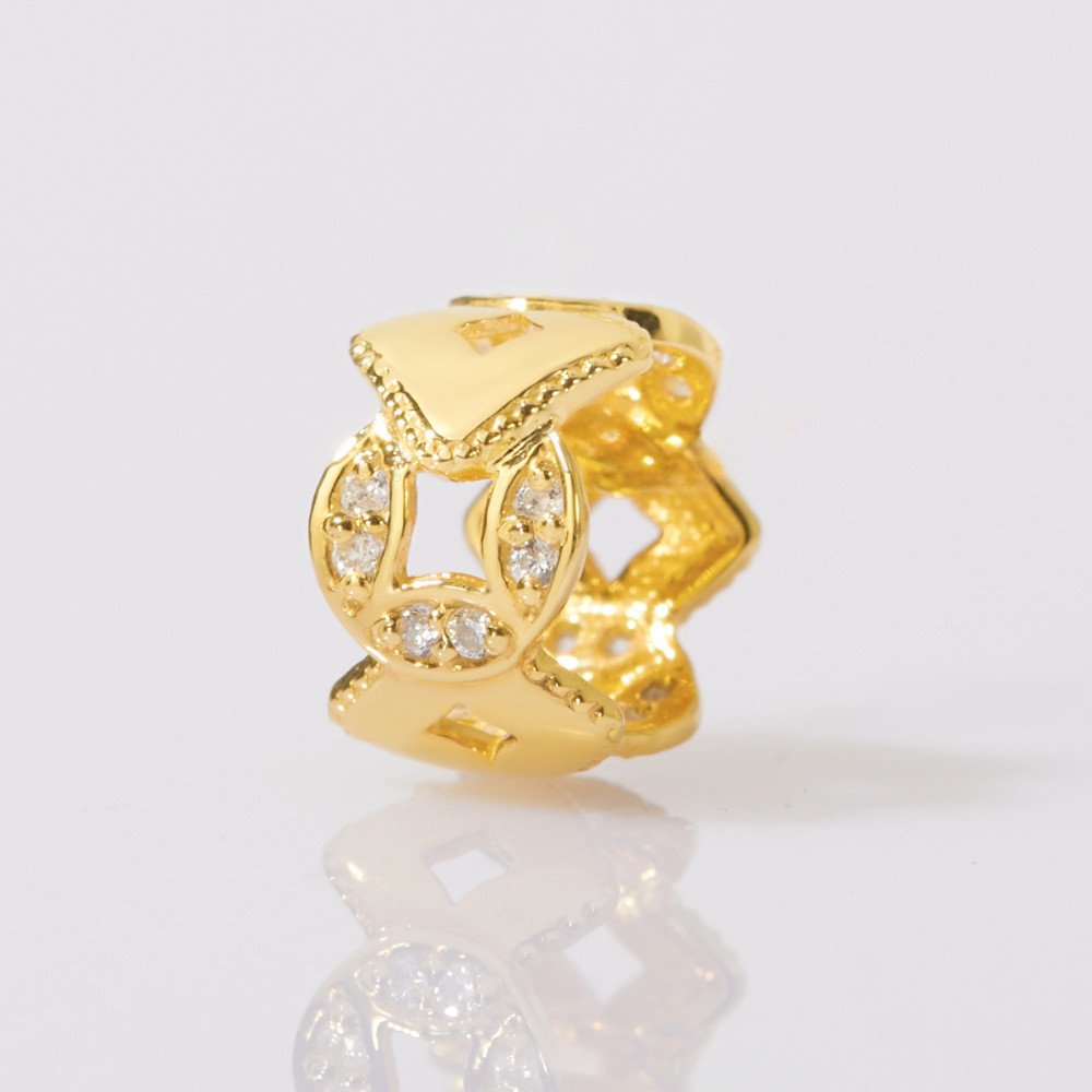 Chi tiết charm kim tiền bạc 925 mạ vàng 18K, dùng để chế tác các loại vòng tay và trang sức mang ý nghĩa tài lộc