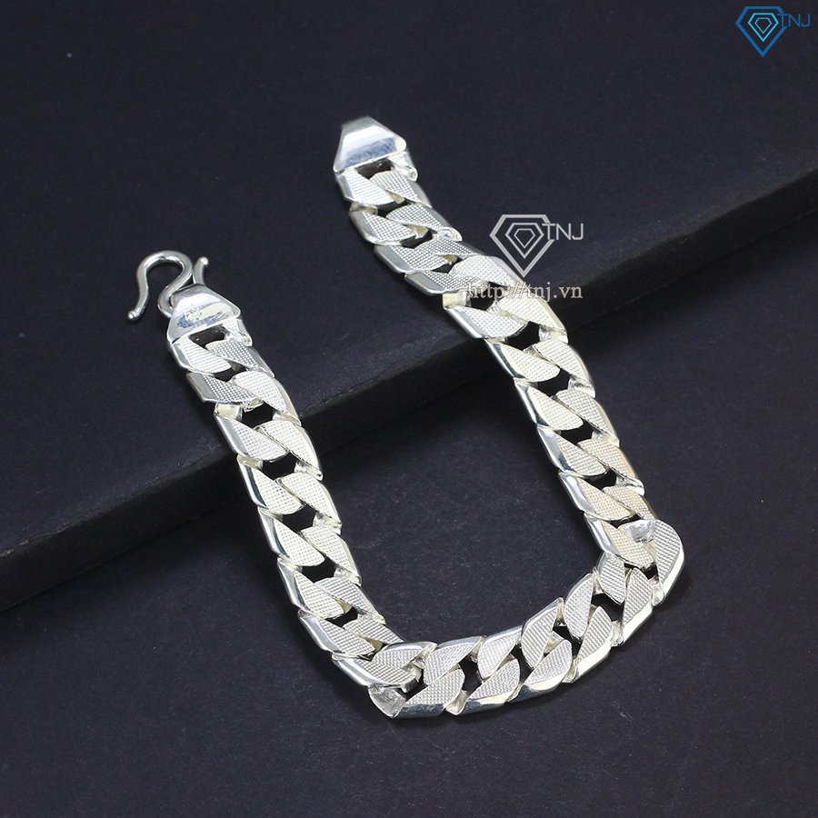 Chi tiết móc khóa vòng tay nam bạc 925