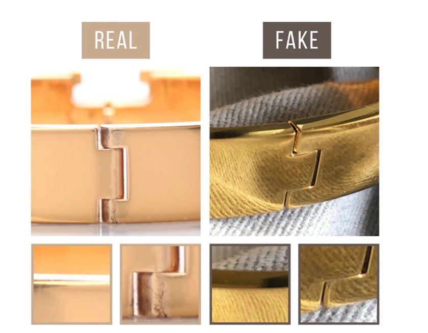Cơ chế khóa chắc chắn và tinh tế của vòng tay Hermes chính hãng