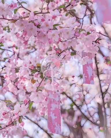 Cô gái Nhật Bản dạo bước dưới hàng cây hoa anh đào rực rỡ