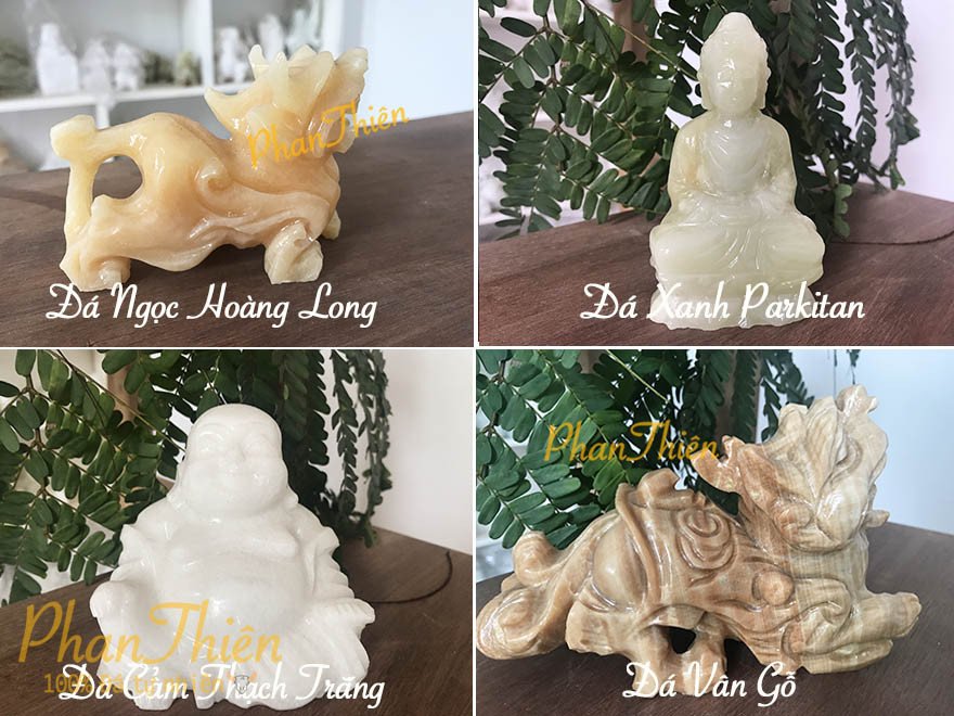 Đa dạng các loại đá tự nhiên được sử dụng để chế tác vòng tay đá Non Nước Đà Nẵng.