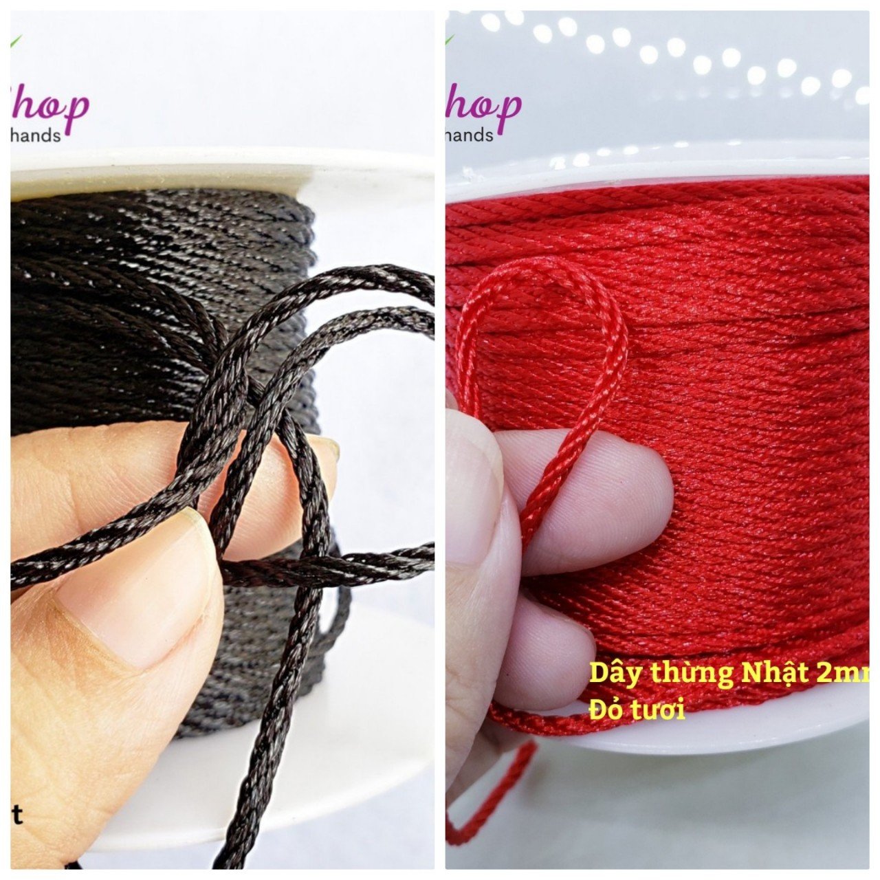 Dây thừng Nhật 2mm, chất liệu chắc chắn thích hợp làm vòng tay cá tính