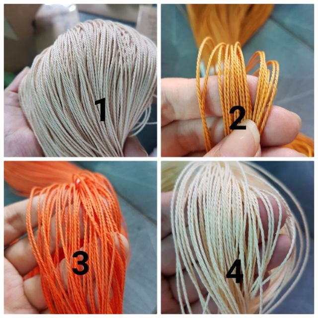 Dây thừng nhựa 1mm đa dạng màu sắc, một nguyên liệu làm vòng tay handmade giá cả phải chăng và dễ sử dụng.