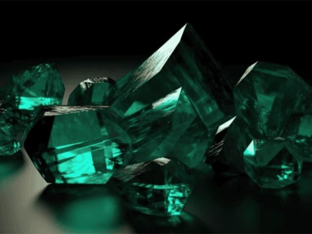Hình ảnh viên ngọc lục bảo xanh biếc, biểu tượng của sự quyến rũ và quyền lực hoàng gia.