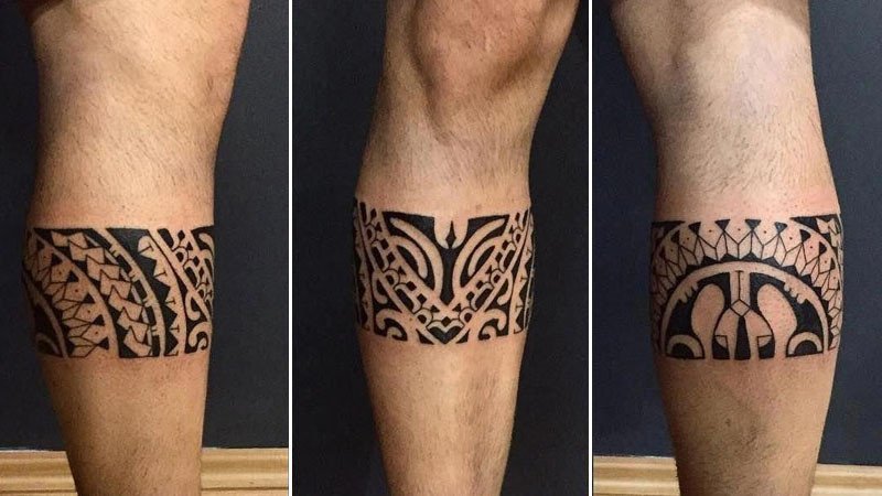 Hình xăm Maori bắp chân thể hiện sự mạnh mẽ trong từng bước đi