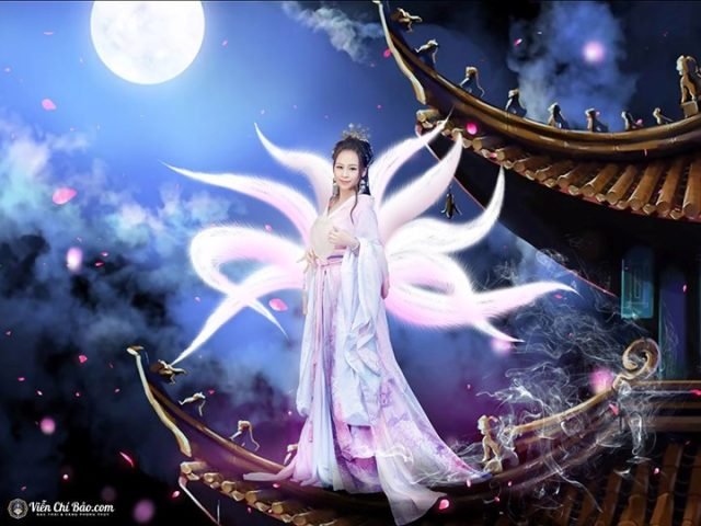 Hồ ly 9 đuôi hóa hình người, biểu tượng của hồ ly chúa