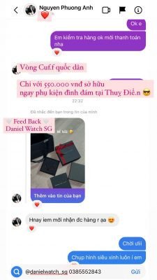 Hộp đựng và bộ sản phẩm vòng tay cuff nam chính hãng