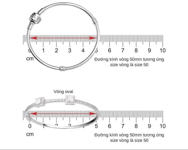 Hướng dẫn đo đường kính bên trong của vòng tay tròn
