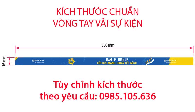 kích thước vòng tay vải sự kiện âm nhạc tiêu chuẩn phù hợp nhiều đối tượng