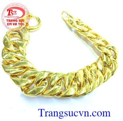 Lắc tay 1 cây vàng nguyên khối, thiết kế nam tính