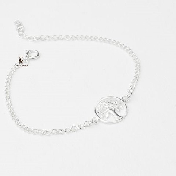 Lắc tay bạc nữ charm Cây Sự Sống, biểu tượng của sự phát triển, niềm tin và hy vọng