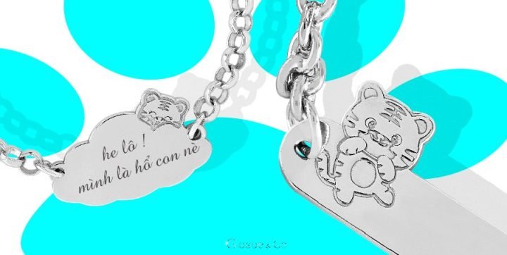 Lắc tay bạc thiết kế trơn đơn giản cho bé