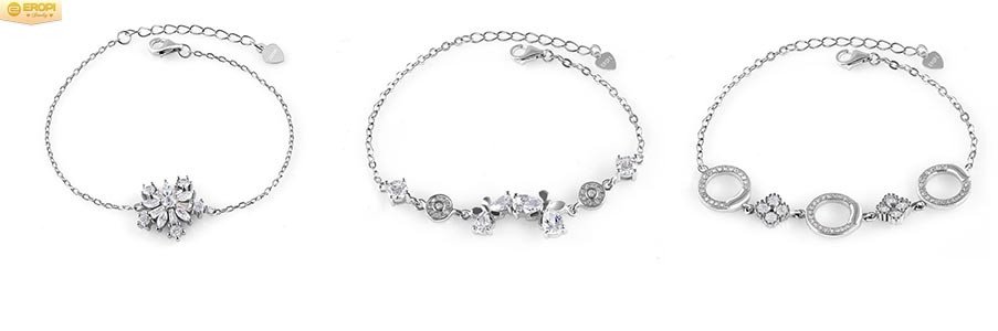 Lắc tay bạc Ý S925 đính đá Cubiczirconia lấp lánh, thiết kế sang trọng.